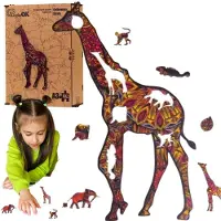 PuzzleOk Holzpuzzle Gefleckte Giraffe Puzzle Pua3-00732