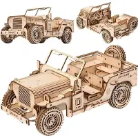NICE-IDEA 3D-Holzpuzzle – Militär-Jeep-Fahrzeug