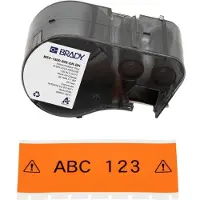 Brady M5C-1500-595-OR-BK, Vinyl, Schwarz auf Orange, 38.10 mm x 7.62 m, permanent, Endlos