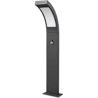 LUCANDE LED-Pollerlampe Juvia, 60 cm, Bewegungsmelder, IP54 Juvia, schwarz, Aluminium, Modern