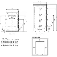 Vaillant VPSR 200/1 B - 200 liters buffertank for varmepumpe