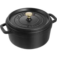 Staub Bräter La Cocotte Rund Schwarz 22 cm