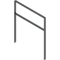 SCHAKE Flachstahlbügel 50x12mm Breite: 1000mm, Höhe:1200 mm + Querholm, beschichtet