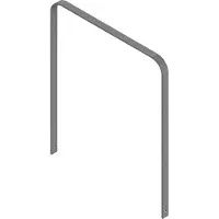 SCHAKE Flachstahlbügel 50x12mm, in gebogener Ausführung Breite: 1000mm Gesamthöhe:1200 mm ohne Querholm feuerverzinkt