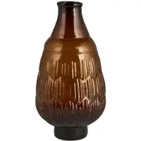 Ib Laursen Vase mit schrägem Hals und kleinem Fuß mundgeblasen in braun | Gr.: onesize