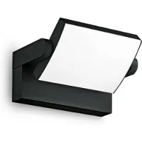 Ideal Lux LED Aussenwandleuchte Swipe, schwarz, Metall, Modern, LED Wandleuchte außen