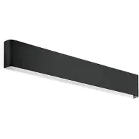 Ideal Lux Wandlampe Delta, schwarz, für Wohn- / Esszimmer, Aluminium, Modern, LED Wandleuchte, Wandlampe Innen