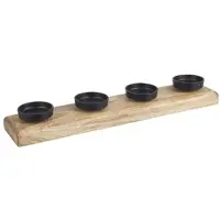 Bizzotto Weihnachtsdekorationen P.CANDELA 4P GILLIAN RETT NAT-NERO 50X10 herren