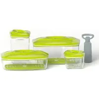 Dafi 4 luftdichte Behälter für Lebensmittel, Set von SeeYoo, Farbe: Limette