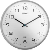 OEM Stille Wanduhr, 30cm, grau, weiß, Modell 13081