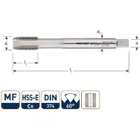 Rotec 335.1410 HSS-E 800 Maschinengewindebohrer DL DIN 374B MF14x1,0