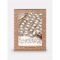 Nadwyraz.com Puzzle aus matter Pappe mit 'Ich liebe Pierogi' Motiv, 500 Teile, 68x48 cm