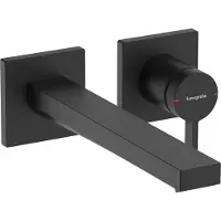Hansgrohe Tecturis E Einhebel-Waschtischarmatur Unterputz für Wandmontage wassersparend+ mit Auslauf 22,5 cm