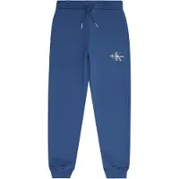 Calvin Klein Jeans Jogginghose Monogram Logo IU0IU00285 D Blau Regular Fit