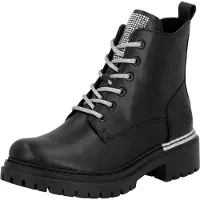 Rieker Schnürboots Schnürstiefelette, Profilsohle, mit praktischem Innenreißverschluss