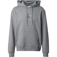 Calvin Klein Jeans Graues Baumwoll Herren Sweatshirt mit Kapuze