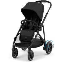 Cybex e-Gazelle S, Betthimmel, Traditioneller Kinderwagen, Unisex, Faltbar, Schwarz