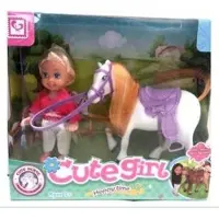 PEGAZ TOYS Puppe und Pferd Spielzeug Set