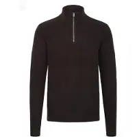 Casual Friday Troyer "Troyer CFHeine", Herren, Gr. S, schwarz (schwarz beauty), Obermaterial: 65% Polyacryl PAN. 27% Nylon NY. 5% Wolle mw. 3% Polyester PES., Pullover Troyer