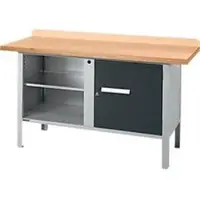 Schäfer Shop Kastenwerkbank PWi 150-1, Buche Multiplexplatte, bis 750 kg, B 1500 x T 700 x H 840 mm, Anthrazit