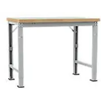 Manuflex Werkbank Profi Spezial, Tischplatte Kunststoff, 1250 x 700 mm, alusilber
