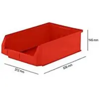 Ssi Sichtlagerkasten Serie PROFI LF 531, Polypropylen, L 500 x B 312 x H 145 mm, 16,5 l, rot