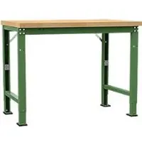 Manuflex Werkbank Profi Spezial, Tischplatte Multiplex, 1250 x 700 mm, resedagrün