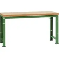 Manuflex Werkbank Profi Standard, Tischplatte Multiplex B 1750 x T 700, resedagrün