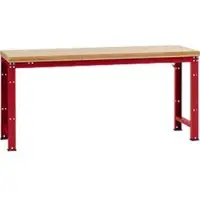 Manuflex Werkbank Profi Standard, Tischplatte Multiplex B 2000 x T 700, rubinrot