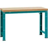 Manuflex Werkbank Profi Standard, Tischplatte Multiplex B 1500 x T 700, wasserblau