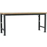 Manuflex Werkbank Profi Spezial, Tischplatte Kunststoff, 2000 x 700 mm, anthrazit