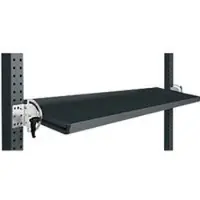 Manuflex Neigbare Ablagekonsole, für Reihe Universal oder Profi, Nutztiefe 345 mm, für Tischbreite 1500 mm, anthrazit