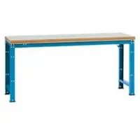 Manuflex Werkbank Profi Standard, Tischplatte Kunststoff B 2000 x T 700, lichtblau