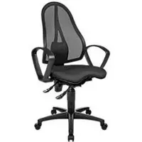 Schäfer Shop Bürostuhl BALANCE 400 NET, Permanentkontakt, mit Armlehnen, Fitness-Orthositz, schwarz