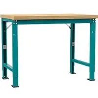 Manuflex Werkbank Profi Spezial, Tischplatte Multiplex, 1250 x 700 mm, wasserblau