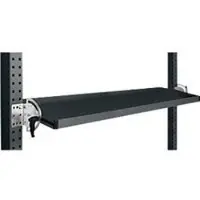 Manuflex Neigbare Ablagekonsole, für Reihe Universal oder Profi, Nutztiefe 195 mm, für Tischbreite 1500 mm, anthrazit