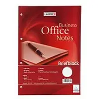 Landré Briefblock Office, randlos, kariert, 100 Blatt, 5 Stück