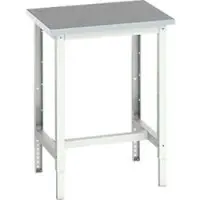 Bott Werkbank verso, Linoleum-Platte, mit Querstrebenset, B 700 x T 600 x H 780 - 930 mm, Lichtgrau