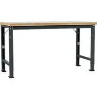 Manuflex Werkbank Profi Spezial, Tischplatte Kunststoff, 1750 x 700 mm, anthrazit