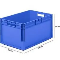 Ssi Euro Box Leichtbehälter ELB 6320, aus PP, Inhalt 64 L, ohne Deckel, blau