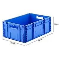 Ssi Euro Box Serie MF 6220, aus PP, Inhalt 41,6 L, Durchfassgriff, blau