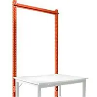Manuflex Aufbauportal, Grundtisch SPEZIAL Arbeitstisch-/Werkbanksystem UNIVERSAL/PROFI, 1250 mm, rotorange
