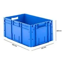 Ssi Euro Box Serie LTF 6280, aus PP, Inhalt 53,8 L, Durchfassgriff, blau