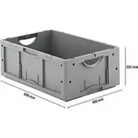Ssi Euro Box Serie LTB 6220, aus PP, Inhalt 41 L, ohne Deckel, grau