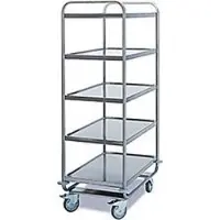 ROLLCART Tischwagen für Labor und Produktion, 5 Etagen, 1000 x 600 mm