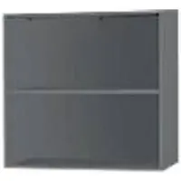 Schäfer Shop Anstell-/Aufsatzregal, 2 Ordnerhöhen, B 800 x T 420 x H 726 mm, graphit