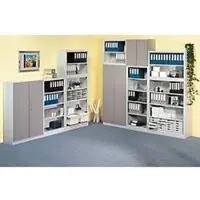 Schäfer Shop Vorbautür, für Regal Archivo Color, 5 Ordnerhöhen, B 800 mm, platingrau