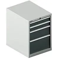 Schäfer Shop Schubladenschrank 27-36, 4 Schübe, bis 75 kg, B 564 x T 725 x H 800 mm, anthrazitgrau/lichtgrau