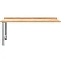 Schäfer Shop Modulare Werkbank , Anbaueinheit, Buche Multiplexplatte, bis 500 kg, B 2000 x T 700 x H 840 mm, Weißaluminium ral 9006