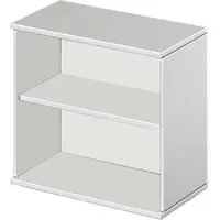 Schäfer Shop Ansatz-/Aufsatz-Regal LOGIN, 2 Ordnerhöhen, B 800 x T 420 x H 726 mm, lichtgrau